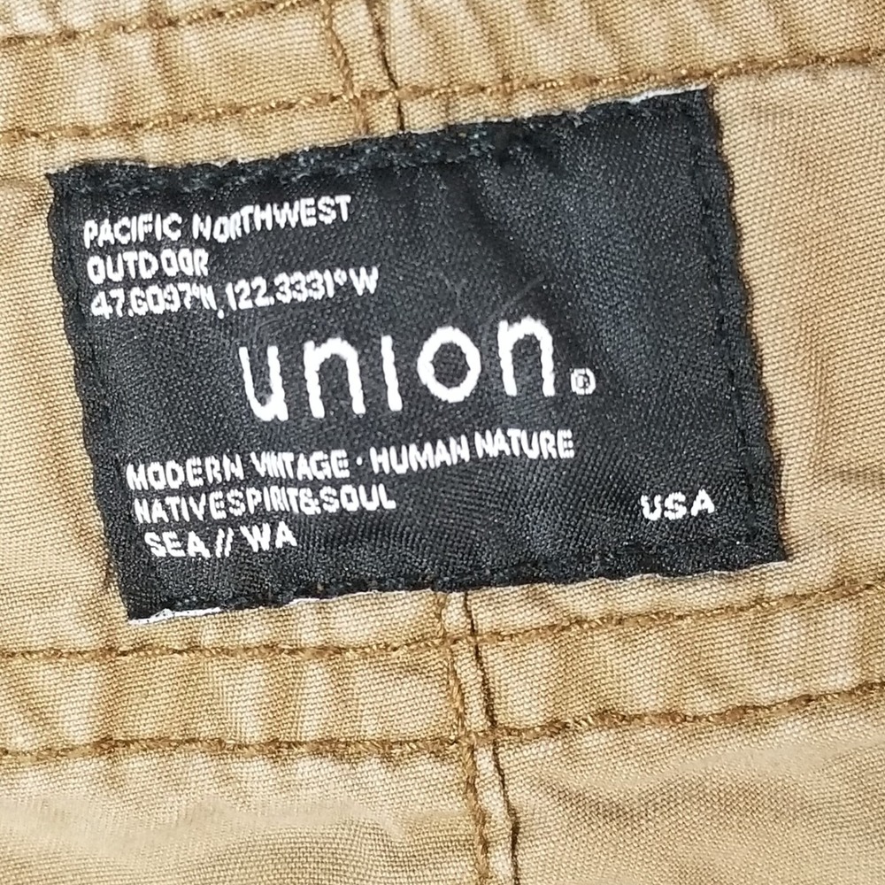 Union cargo shorts men's 38x14 Brown cotton grunge streetwear skate Seatle - Picture 12 of 14